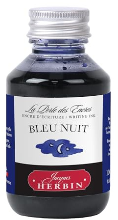 J. Herbin Fountain Pen Ink 100Ml Bleu Nuit by J. Herbin