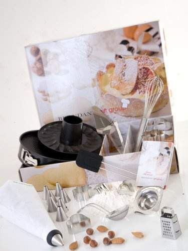 BRANDANI VALIGETTA GRAN PASTICCERE SET SERVIZIO 10 PEZZI INOX 58932