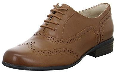 Clarks Womens Hamble Oak Derby, Dark Tan Lea, 41.5 EU