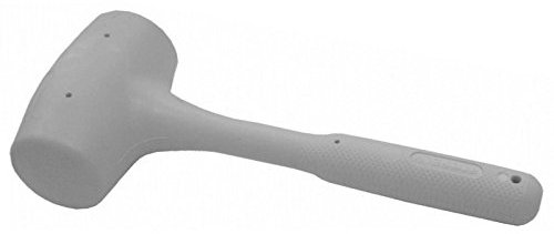 Maillet en caoutchouc pour carreleur corps recouvert entièrement en caoutchouc blanc. Âme en fer, manche ergonomique.