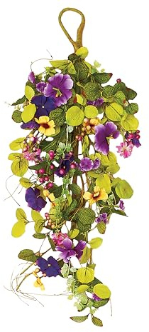 Worth Imports 24 Inch MXD Teardrop W/Pansy Purple