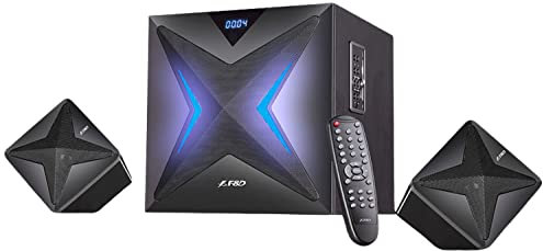 F&D F550X Set di altoparlanti 2.1 canali 56 W Nero - Set di altoparlanti a 2.1 canali, 56 W, Nero, 1,5 m, 28 W, 130-20000 Hz