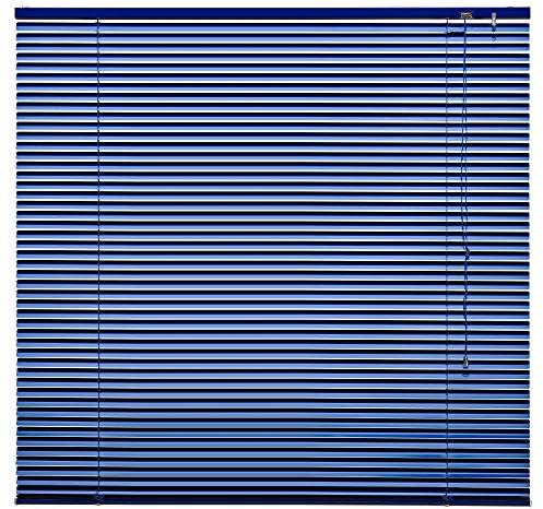 Alu Jalousie Aluminium Jalousette Klemmfix ohne Bohren Tür Fenster Rollo Lamellen Vorhang 10 Farben Breite 50 cm bis 240 cm Länge 130 cm 160 cm 220 cm Metall Klemmträger (90 x 160 cm Blau)