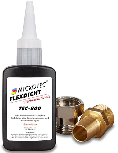 MICROTEC Flexdicht Flächendichtung TEC-800 | 50g | ersetzt Dichtungen | einfaches, schnelles und sicheres Dichtmittel für Flächen- und Flanschverbindungen