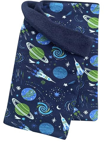 Wollhuhn Kinder Loop Schal – Warmer Schlupfschal/Halstuch mit Fleece-Futter – doppellagig, weich & wendbar – viele Motive für Winter & Übergangszeit