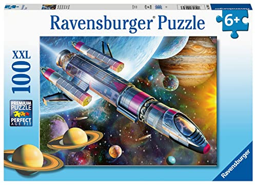 Ravensburger - Puzzle Missione nello spazio, 100 Pezzi XXL - Puzzle Bambini 6 Anni, Giochi Educativi e Divertenti, Idee Regalo