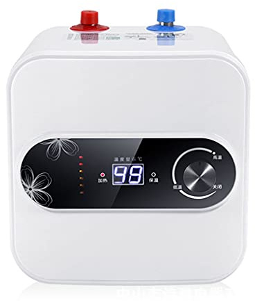 GaoYunQin 8 L Undersink Electric Water Heater, 1.5kW with A Titanium Enamelled Tank, Electric Instant Water Heater Fast Heating, Hot Water System for Bathroom Kitchen Washing 220V
