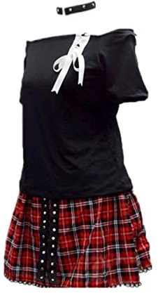 Weixu Cosplay Costume Punk Uniforms Suit Halloween Party Outfits Red L