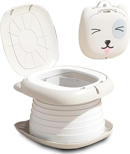 auvstar Töpfchen Falttoilette Kinder,Tragbare Kinder Reise Töpfchen,Baby Kindertoilette,Tragbarer töpfchensitz Tragbar Reise WC kinder Reisetoilette kinder faltbares für Drinnen und Draußen