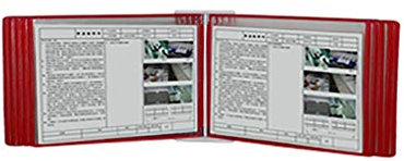 WEROFY An der Wand befestigter Aktenhalter, hängender Wandaktenorganisator, Klappaktenhalter, wandmontiertes magnetisches Display (PVC + Metall) 35,5 * 24,5 * 8 cm