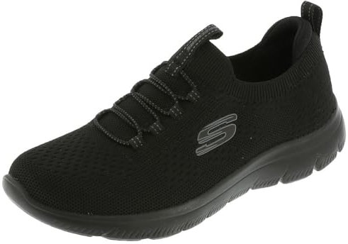 Skechers Womens Summits Top Player Sneaker, Black Knit Trim, 5 UK