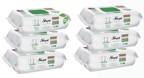 Generic Sleepy Easy Clean EXTRA Asciugamano per la pulizia, (6x100) panni, salviette, antibatterico, extra grande e resistente, vegano (profumo di sapone bianco)