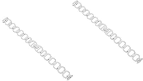 Housoutil 2 Stück Ersetzen Sie Ihr Uhrenarmband Modische Edelstahl-uhrenkette Mit Ausgehöhlter Form Stilvolles Accessoire