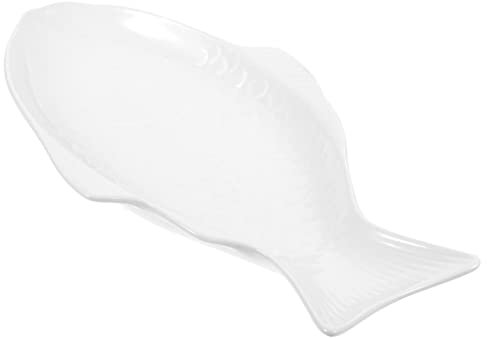 Garneck Keramikplatte in Fischform Dampfteller Für Fisch Servierplatte Aus Robustem Keramikmaterial Dekorativer Speiseteller Für Haushalt