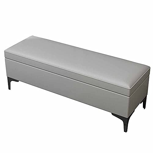 Brandschutz-klappbarer Aufbewahrungshocker aus PU-Leder, Schuhwechselhocker für den Haushalt, mit Metallfüßen, kann 150 kg tragen, multifunktionaler Aufbewahrungshocker, 100 x 40 x 42 cm, Ot