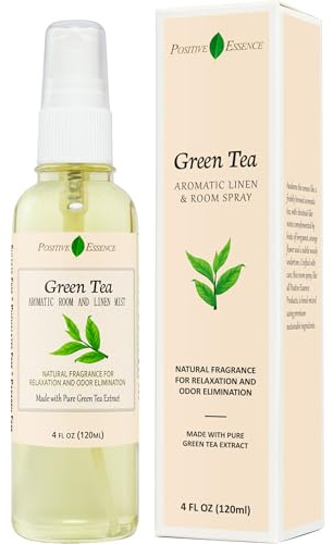 Green Tea Linen and Room Spray, Natural Air Freshener Made with Pure Green Tea Extract, Bathroom Air Freshener or Calming Pillow Spray