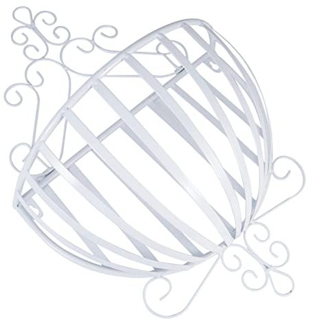 Happyyami Portavasi Da Parete in Metallo Fioriera Da Parete Design Mensola Per Vasi Portafiori Di Drenaggio Adatto a Vasi Compatti Per Piante