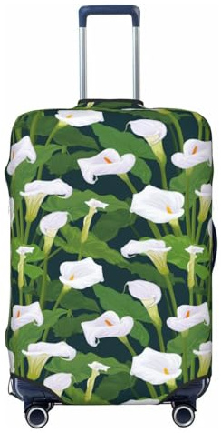 Buewutiry Housse de protection pour bagages de voyage – Bouquet de fleurs de lys Calla anti-rayures pour valises de 45,7 à 81,3 cm, Noir , x-large