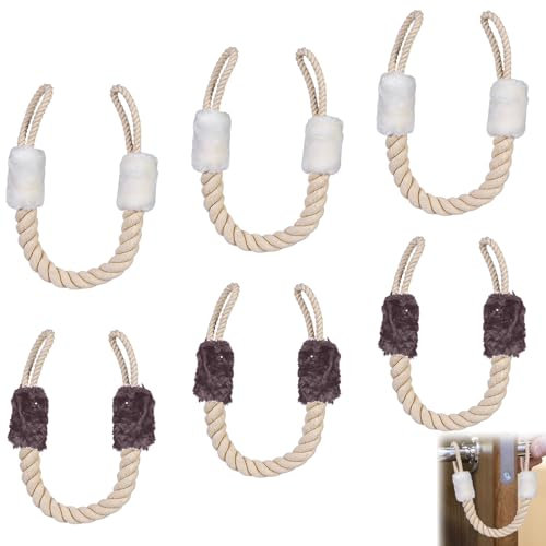 6 Stück Türkordel Klemmschutz, GOMETY Baumwolle Türstopper Klinke für Türen Türkordel Klemmschutz für den Schutz von Kinder Haustieren und Finger