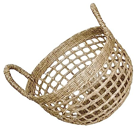 OKUMEYR Handgefertigter Blumenkorb Aus Natürlichem Seegras Atmungsaktiver Robuster Strohkörbchen-blumentopf Für Wohn Bürodekoration Für Hochzeit Und Partys