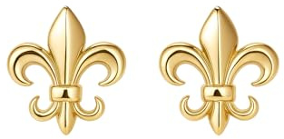 TALISMAN JEWELLERY Boucles d'oreilles plaquées or 3 microns 18 carats - Fleur de lys