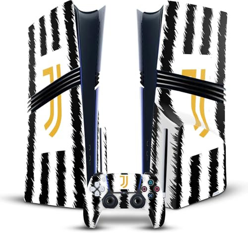 Head Case Designs Offizielle Juventus Football Club Home 2023/24 Match Kit Vinyl Haut Gaming Aufkleber kompatibel mit Sony PlayStation 5 PS5 Pro Disc Edition Console & DualSense Controller