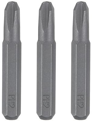 HARFINGTON 3pcs PH2 Phillips Screwdriver Bit 5/32 Hex Shank 28mm Length Magnetic Cross Head Hex Bits S2 Steel Screw Driver Bit for Electric Manual Screwdrivers Precision Repair