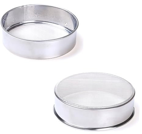 MAGICLULU Setaccio Farina in Acciaio Resistente Con Rete Mesh Per Dolci e Cucina Filtro Leggero Per Zucchero Velo Cacao e Altri Ingredienti Strumento Essenziale Per Preparazioni e Baking