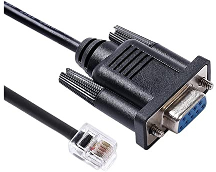 9 Pin D-Sub DB9 Female RS232 Serial To RJ11 6P4C Console Communication Cable Compatible With US2000 US2000 Plus Lithium Battery(1.8M)