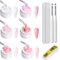 8g * 6pcs Gel Construction Ongle UV, Gel de Construction Nail Extension et Modelage, Rose Nude Blanc Gel Ongles Kit pour Protéger les Ongles Cassés