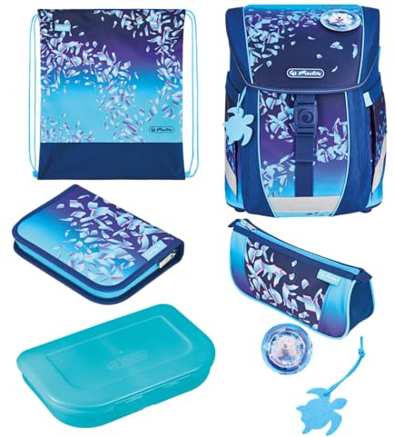 herlitz mitwachsender Schulranzen FiloActive XL, 7-teiliges Set, 1.Klasse Junge Mädchen Kinder 21 L