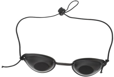 GALPADA Lunettes De Sécurité Ipl Pour Soins Esthétiques Protection Oculaire Ajustables Noires Adaptées à La Lumière Pulsée Intérieur Et Extérieur Protection Des Yeux Usage Cosmétique Soins De