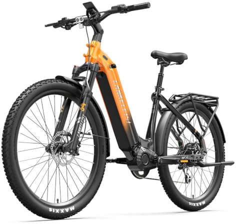 LANKELEISI MG600 Lite Ebike Damen 27,5 Zoll Tiefeinsteiger 720Wh Bis 150Km | 27.5x2.4 Zoll, 250W Heckmotor, 8-Gang Schaltwerk, Hydraulische Bremse, Elektrisches Trekkingrad mit Drehmomentsensor