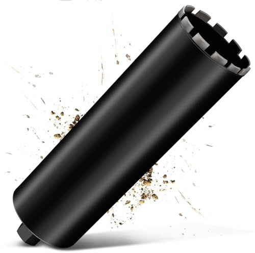 Couronne de forage diamantée 132 mm, L 460 mm, foret à carotter 1¼ UNC | Couronne de forage Turbo de 10 mm pour béton armé, maçonnerie, pierre, couronne de forage diamantée pour perceuse carotteuse