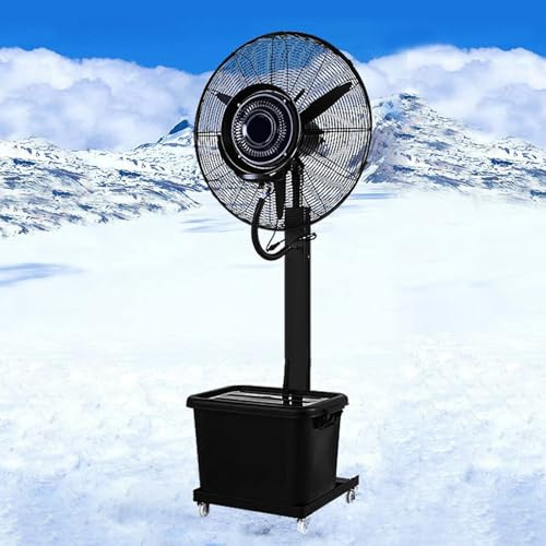 Portable Outdoor Misting Fan, 42L Industrial Floor Fan with Water Tank for Patio, Restaurant, Garage, Gym & Workshop - 28in Cooling Solution for Hot Weather
