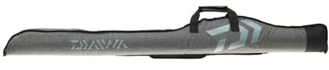 Daiwa D-VEC 1 Rutentasche, Steife Schutztasche für Angelruten, Grau, Polyester, Wasserabweisend, mit Gummiertem Boden, Schultergurt, Doppel-Reißverschlüsse, 155cm