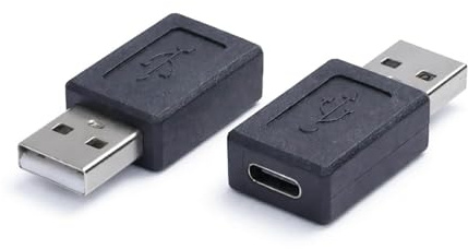 Harrista USB-A Male to USB-C Female Adapter – USB Type A to Type C Converter for USB-C Cables & Devices, Compact Plug & Play Connector (Black)