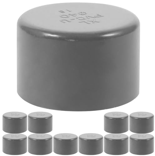 PVC Pipe Plug Caps Replacement 10pcs Pipe Fittings | Grey Finish, Sleek Minimalist Profile, Versatile Design, Easy Installation for Pipe End Use