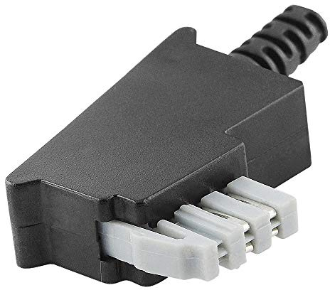 Universal TAE-N Fax Stecker Lötversion, Schwarz