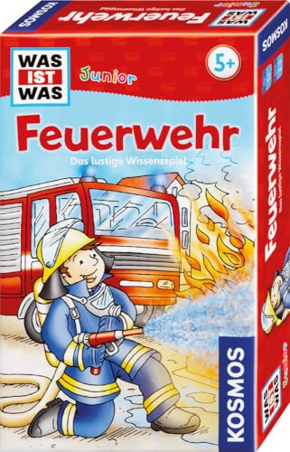 KOSMOS 712556 was ist was Junior - Feuerwehr, Lernspiel für 2-4 Spieler, spannendes Quiz für Kinder ab 5 Jahre, Cooles Feuerwehr Spiel für Kinder