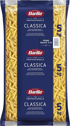 Barilla Pasta Penne Rigate 1 Beutel à 5 kg | Unsere klassische Pasta mit vollem Geschmack und bekannt für seine perfekten Kocheigenschaften