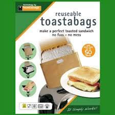 REUSABLE TOASTABAGS TOASTED SANDWICH BAGS PACK OF 2