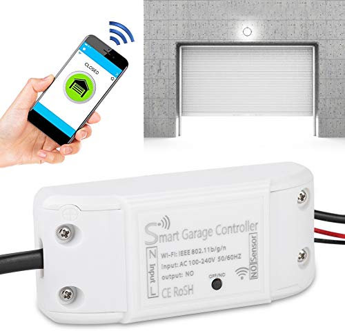 Prise en charge du contrôleur de garage intelligent pour Goole, ouvre-porte de garage WiFi universel contrôlé par smartphone pour système d'ouverture de portail automatique(EU)