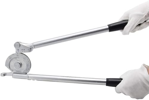 Bonvoisin - Piegatubi manuale 0 – 180° Bender di tubi piegati a 180°, rame morbido, ferro, acciaio, alluminio per la riparazione di lamiere/tubo/aria condizionata/fai da te (12,70 mm)
