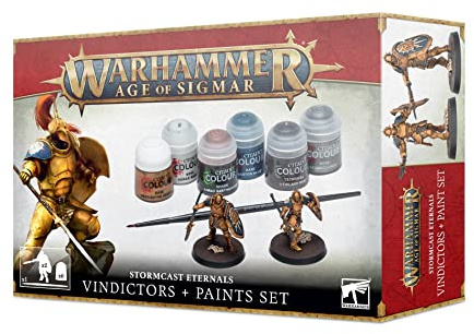 Games Workshop 60-10 Warhammer Age of Sigmar STORMCAST ETERNALS VINDICTORS + Paint Set