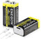 ENEGON confezione da 2 batteria al litio ricaricabili da 9V,1000mAh con cavo di ricarica USB-C 2 in 1,batterie 6F22 ad alta capacità per rilevatori di fumo,metal detector,microfoni