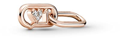 PANDORA ME Love It Styling-Doppellink aus 14 Karat rosévergoldeter Metalllegierung mit Cubic Zirkonia; nur kompatibel Me Armbändern