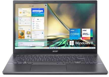 acer Aspire 5 A515-57-53T2 Laptop sottile | Display IPS Full HD da 15,6 | Intel Core i5-1235U 12a generazione | 8 GB DDR4 | SSD NVMe 512 GB | Wi-Fi 6 802.11ax | Thunderbolt 4 | Tastiera
