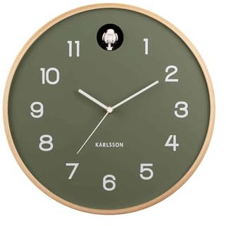 Karlsson Natural Cuckoo Wall Clock - JUNGLE GREEN (KA5886GR)