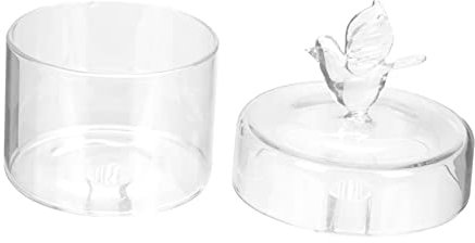 Zerodeko Mini Glass Cake Plate Lid Cake Dome for Dessert Display Dust Cover for Wedding Party and Home Decor